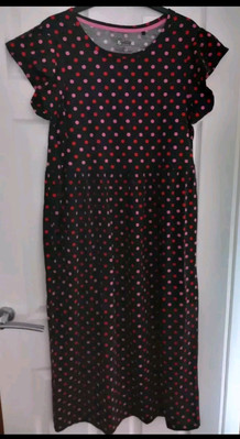 B55 Ladies Nightdress Very Long Spotty Size 12 To 14 New No Tags Pretty Secrets