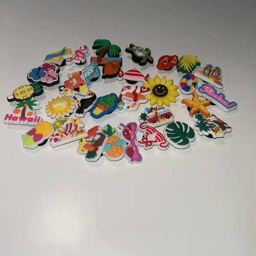 Tropical Hawaiian Vacation Croc Charms Set of 2
