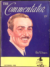 October 1938 Commentator Magazine with Walt Disney Mickey Mouse