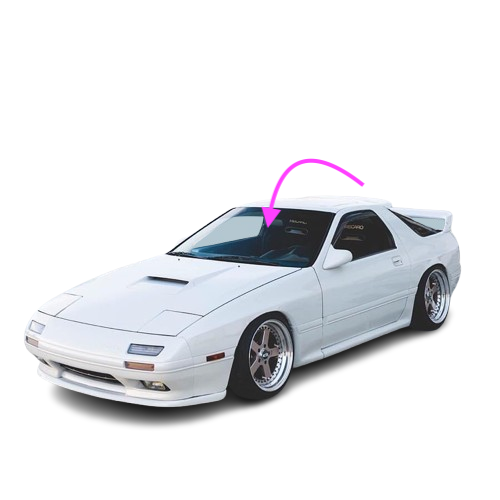 Fits: 1986-1991 Mazda RX7 2 Door Convertible & Coupe Front