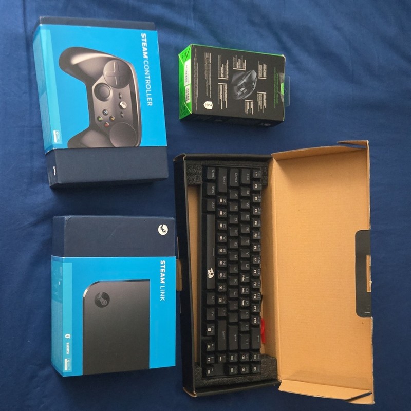 Steam Controller, Steam Link,  Razer Hyperspeed Wireless,  Wireless Keyboard