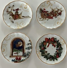 Williams Sonoma "Twas the Night Before Christmas" Appetizer Plates | Set of 4