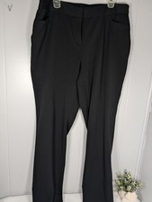 Rafella Ladies Black Dress Pants Zip up Size 16 Pockets Retro Business Workwear