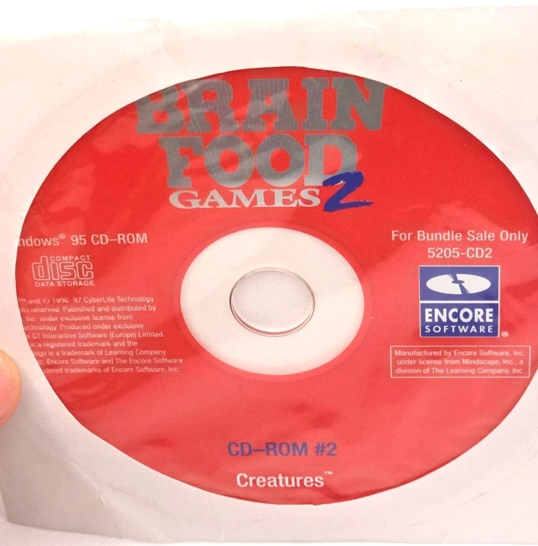 Brain Food Games 2 Creatures CD-Rom Windows 95 Encore Software