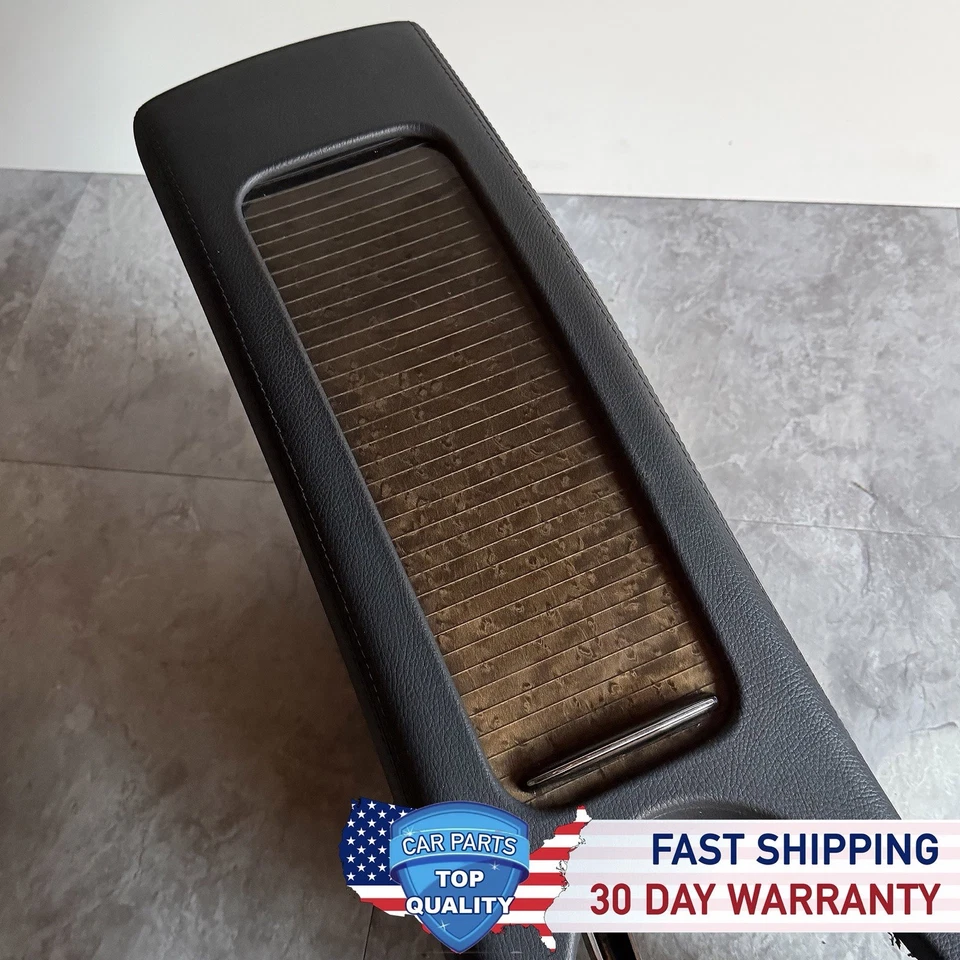 Mercedes W211 E350 E55 2005-2009 consola central reposabrazos unidad de almacenamiento negro OEM Foto 3 de 4