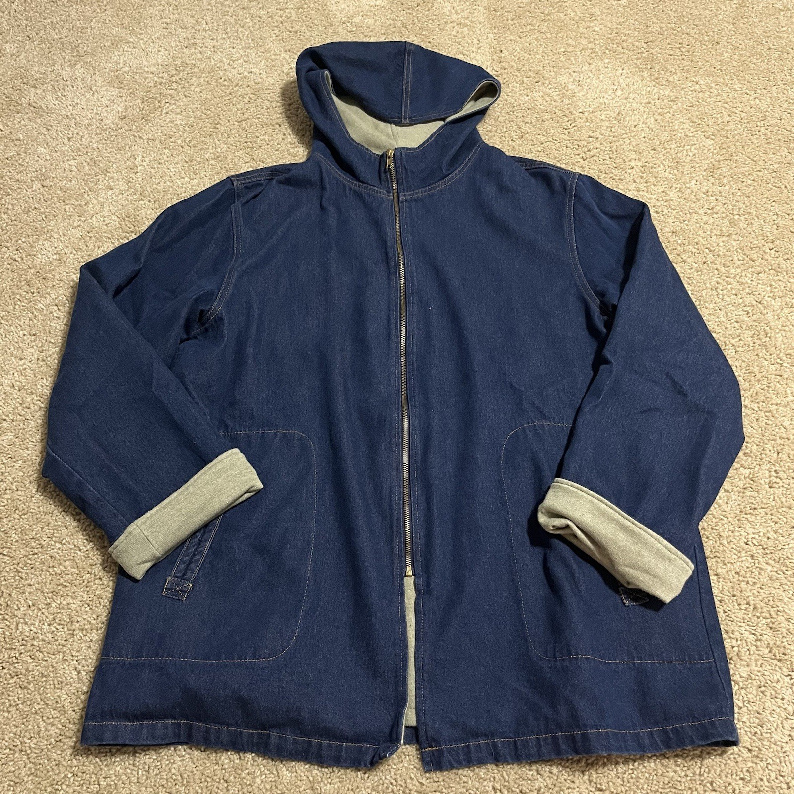 CMC Denim Jacket Button Front Pockets Casual Made… - image 2