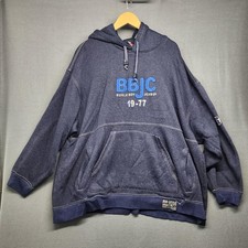 Vintage Bugle Boy Hoodie Mens Oversized Blue ...