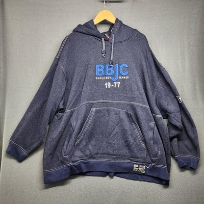 Vintage Bugle Boy Hoodie Mens Oversized Blue BBJC 19-77 Pullover Fleece 90s