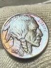 1915 P 5c Buffalo Nickel  Lustrous AU++ Philadelphia Mint Early Date Coin Toned