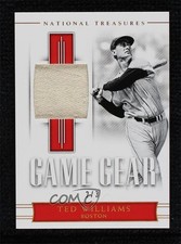 2018 Panini National Treasures Game Gear Holo Gold 2/3 Ted Williams HOF uk2