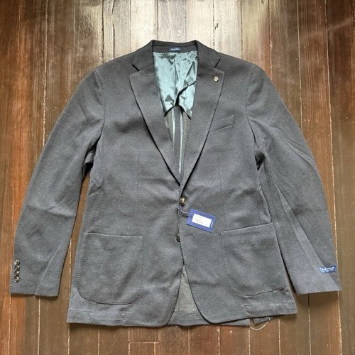Peter Millar Crown Crafted Roland Soft Knit Gray Blazer Jacket Size 46 L NEW - product listing photo