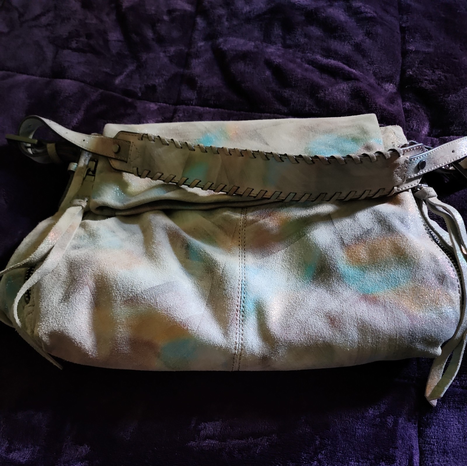 Aimee Kestenberg Metallic Double Entry Crossbody … - image 9