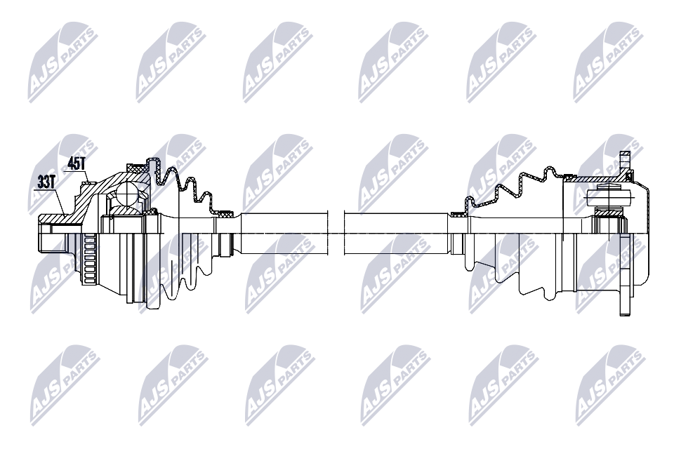 Front Right NTY NPW-AU-095 Drive Shaft for AUDI,SKODA,VW - Image 6