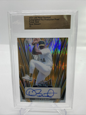 2024 Leaf Metal Pre Production Proof Pulsar Gold Dave Stewart 1/1