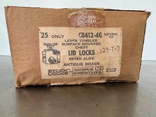 Lot of 25 Vintage NOS National Cabinet C8412-4G  Lever Tumbler Chest Lid Locks