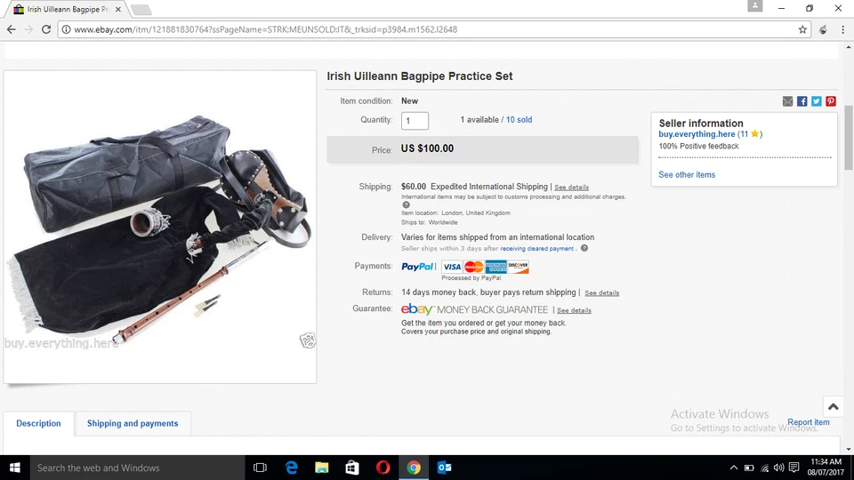 Тренировочный набор труб Uilleann розовое дерево - Изображение 3 из 4