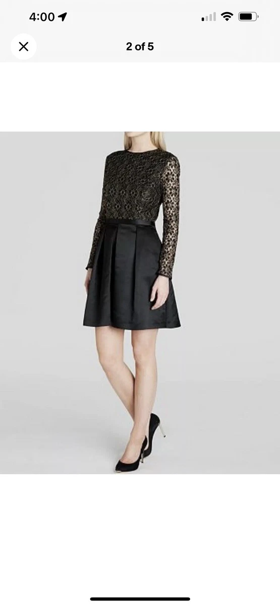 Ted baker shop black gold dress