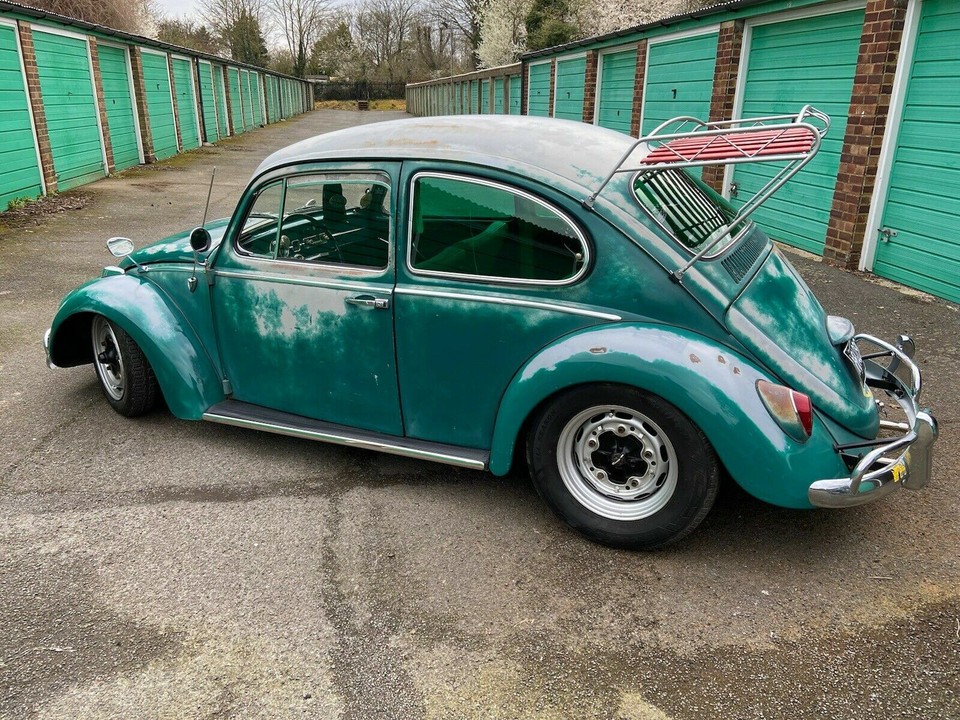 VW Classic Beetle roof rack Jim Dandy style powder coating with wood ...