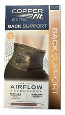 Back Support AirFlow Back Brace by CopperFit Adjustable Double-Band 30-50" OB