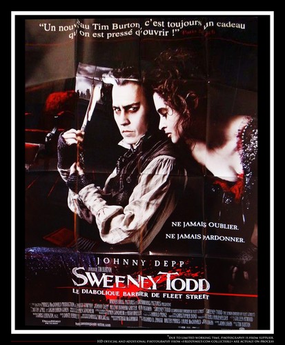 SWEENEY TODD  Tim Burton Large French Vintage Movie Poster Original 2008
