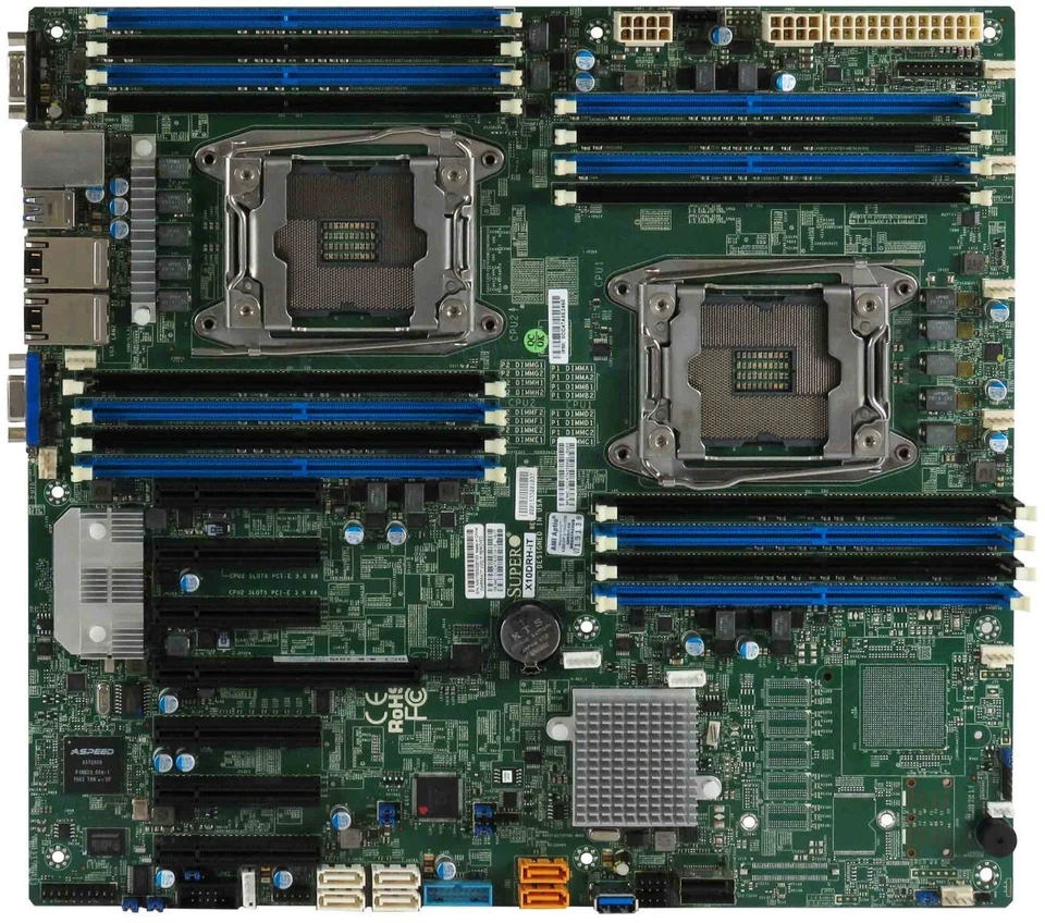 Mainboards Supermicro X10DRH-IT Dual Socket 2011-V3 16xDDR4 Eatx Intel C612 - Image 2 of 3