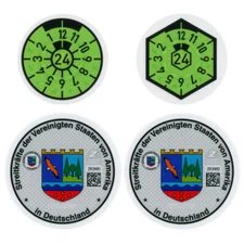US Forces in Germany License Plate Complete Sticker Set