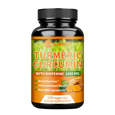 120pcs Turmeric Curcumin Capsules-Joint Support & Pain Relief, Anti-inflammatory