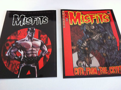 THE MISFITS 2-Pack of Stickers Cartoon & Cartoon Crypt NEW OFFICIAL MERCH Danzig