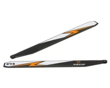 Vulcan Rotors 393mm Carbon Fiber Main Blade Set (Orange) [VUL-393-O]