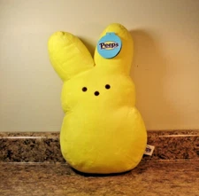PEEPS Yellow Bunny Plush 15" Tall Soft Pillow Easter NWT