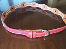 Vintage Red Leather "Wave" Belt w/8 Silver Medallions Worn Once for Photo Shoot