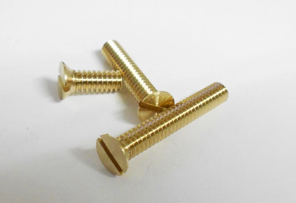 3/16" Whitworth x 1/2" Brass countersunk bsw screws (UK Manufacturer)
