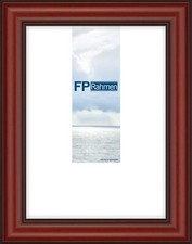 Bilderrahmen Kunststoff mit Normalglas Antireflexglas Bordeaux Rot Leiste 24572 