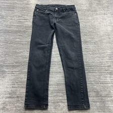 Buffalo David Bitton Regular Jeans Size 16 Youth Max Skinny Fit Black Denim