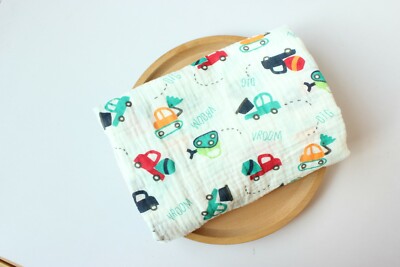 Hochwertige große 120x120cm Bauwagen 100% Baumwolle Musselin Swaddle Decke