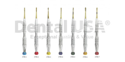 Dental USA POWER FLEX PDL ELEVATOR GOLD TITANIUM SET OF 7