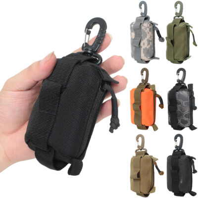Tactical Molle Compact Pouch Mini Coin Purse Keychain Wallet