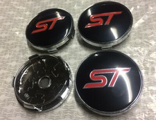 4x ST Ford Alloy Wheel Hub Centre Cap Set Center Caps Red 60mm