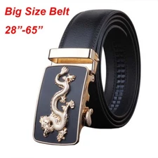 Fashion Beautiful Chinese Dragon Pattern Mens Belts Cowhide Belt Size 28-63"