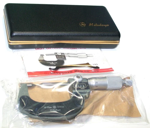Mitutoyo 142-249 0 To 25mm 30° Point 0.01mm Micrometer w/ case New