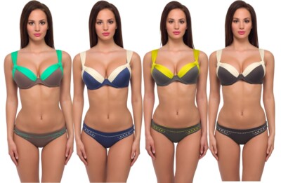 Merry Style Damen Bikini-Set Stretch Polyamid Eingenähte push-up Konturen Bikini