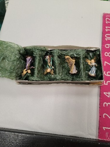 4 Vintage Art Plastic ANGEL FIGURINES w/ Musical Instruments Hong Kong ~ 1950ish - Picture 22 of 22