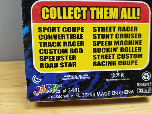 Vintage JARU #3481 Real Wheelz Diecast Metal Sport Pack 3 Cars NIP - Picture 6 of 8