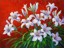 Floral Tile Backsplash Mikki Senkarik Flower Art Ceramic Mural MSA110