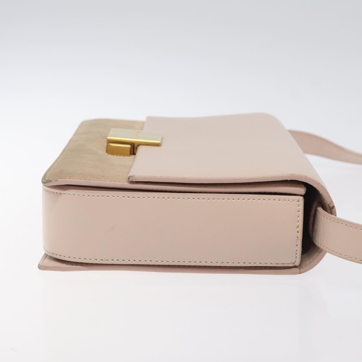 Borsa a tracolla SAINT LAURENT Bellecious pelle scamosciata rosa originale sw424