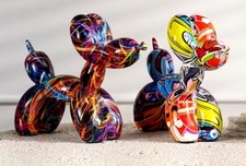 Statue Ballon Dog Chien Graffiti Art Moderne Cadeaux Noël Décoration Maison