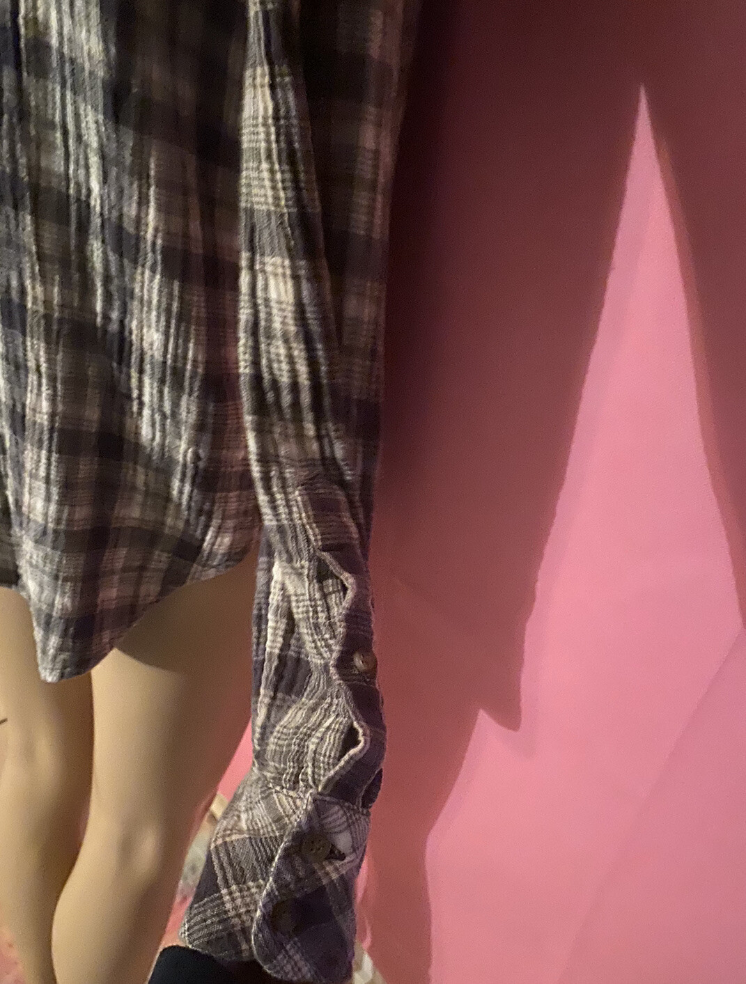 universal thread goods co. Multicolored plaid vne… - image 4