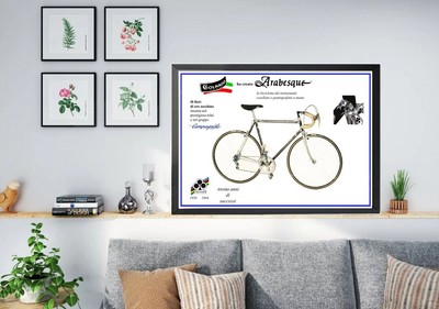 Colnago Arabesque Iconic Wall Poster A4  Bike Campagnolo C Record 