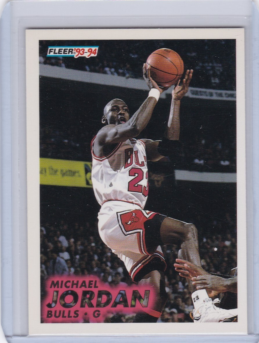 1993 Fleer Basketball Card #28 Michael Jordan Chicago Bulls - NrMt-Mt