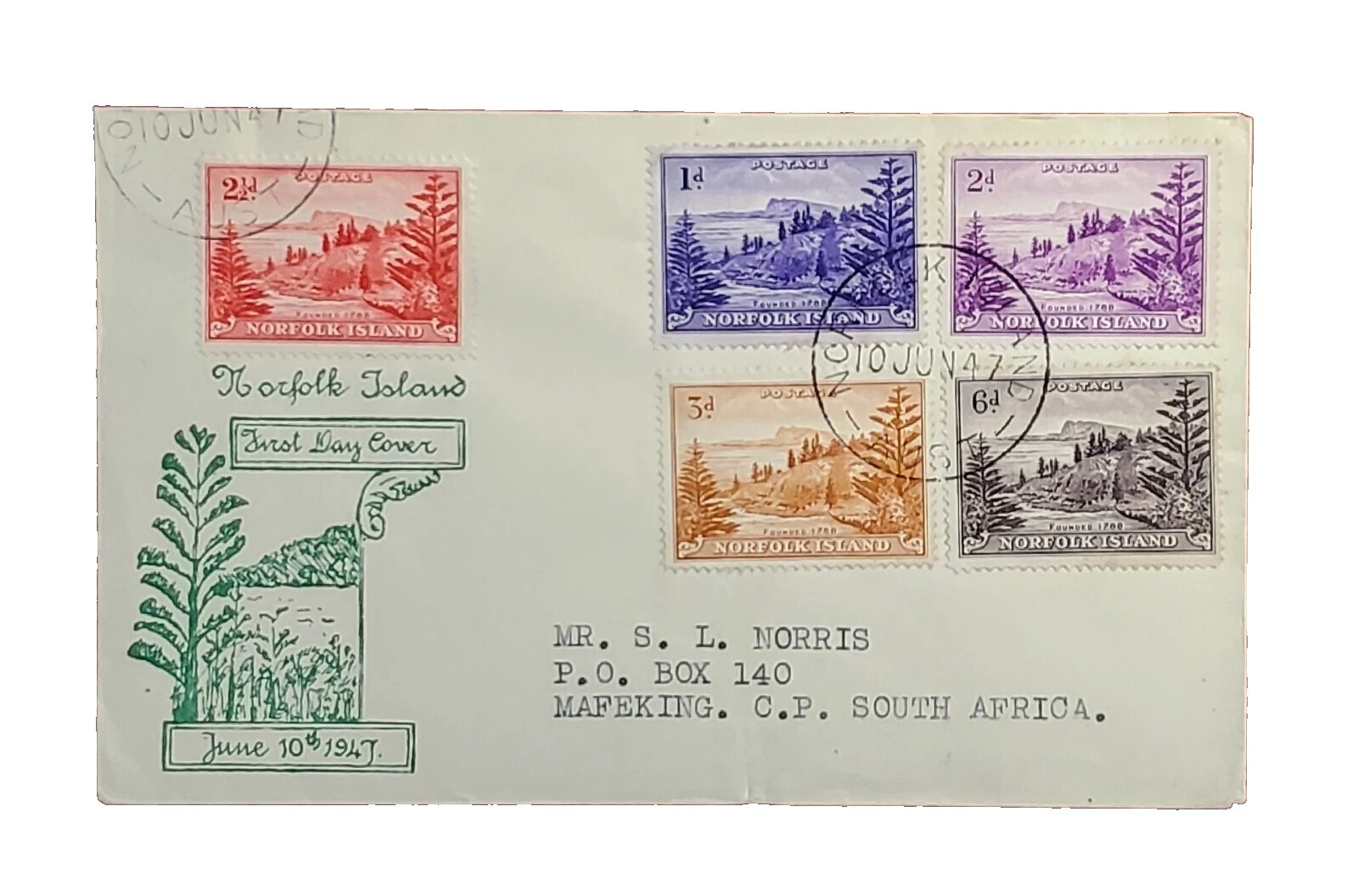 First Day of Issue South African Postal History Stamps